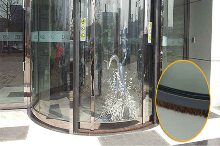 revolving door horsehair brush strip seal