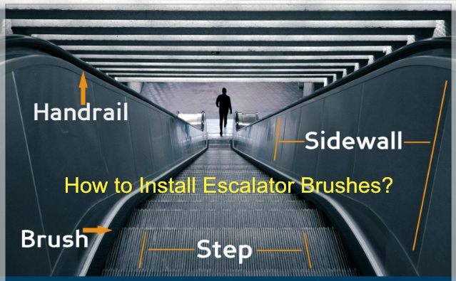 ¿Cómo instalar el cepillo de falda de seguridad de escalera mecánica automática?
